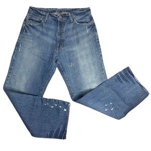 Vintage Mens Ralph Lauren Denim Jeans 33 Med Wash Hayden Bleached Straight Leg